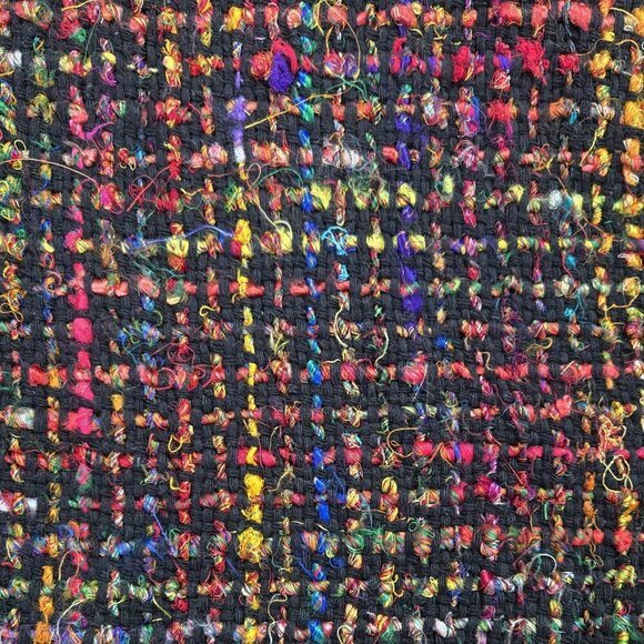 Anthropologie ett:twa Berwyn Silk Blend Multicolor Tweed Open Front Jacket - Picture 7 of 10